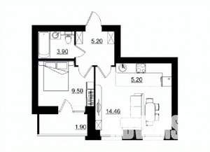 2-к квартира, строящийся дом, 40м2, 5/10 этаж