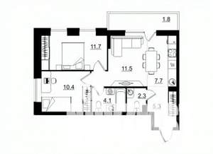 3-к квартира, вторичка, 55м2, 4/11 этаж