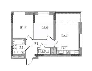 3-к квартира, вторичка, 60м2, 10/17 этаж