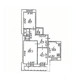3-к квартира, вторичка, 71м2, 4/5 этаж