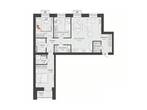 3-к квартира, вторичка, 88м2, 3/6 этаж