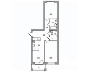 3-к квартира, вторичка, 70м2, 4/6 этаж