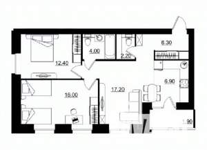 3-к квартира, строящийся дом, 67м2, 9/10 этаж