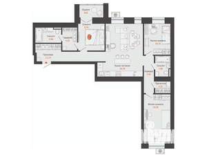 3-к квартира, вторичка, 94м2, 2/9 этаж