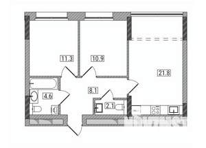 2-к квартира, вторичка, 59м2, 13/17 этаж