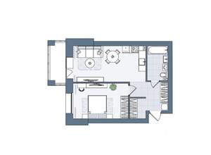 2-к квартира, вторичка, 52м2, 6/6 этаж