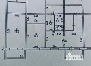 2-к квартира, вторичка, 60м2, 1/10 этаж