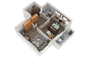 2-к квартира, вторичка, 53м2, 2/12 этаж