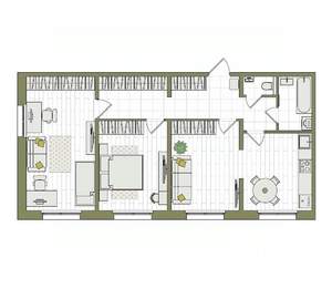 3-к квартира, вторичка, 76м2, 8/17 этаж