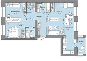 3-к квартира, вторичка, 86м2, 3/8 этаж