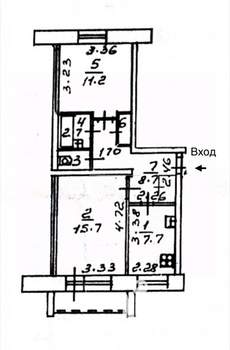 2-к квартира, вторичка, 48м2, 3/5 этаж
