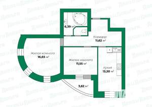 2-к квартира, вторичка, 61м2, 3/9 этаж