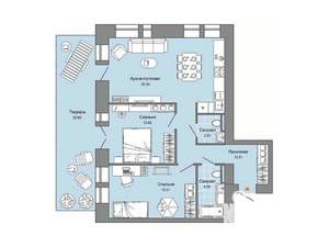 2-к квартира, строящийся дом, 78м2, 2/8 этаж