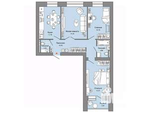 3-к квартира, вторичка, 71м2, 7/7 этаж