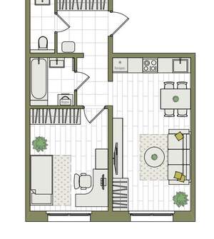 2-к квартира, вторичка, 45м2, 6/17 этаж