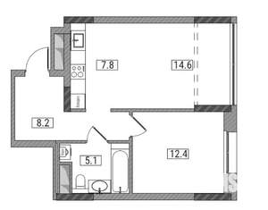 2-к квартира, вторичка, 49м2, 4/17 этаж