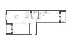 3-к квартира, вторичка, 75м2, 5/17 этаж