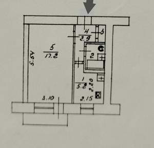 1-к квартира, вторичка, 29м2, 2/9 этаж