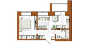 2-к квартира, вторичка, 43м2, 9/12 этаж