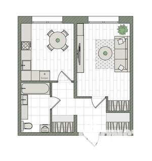 1-к квартира, вторичка, 40м2, 1/16 этаж