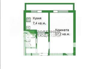 1-к квартира, вторичка, 33м2, 2/3 этаж