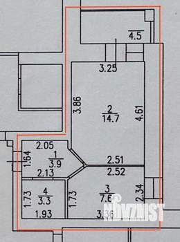 1-к квартира, вторичка, 32м2, 8/10 этаж