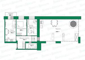 3-к квартира, вторичка, 87м2, 5/6 этаж