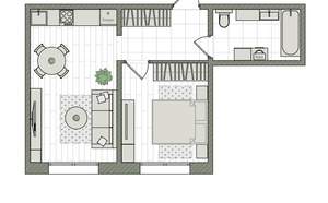 2-к квартира, вторичка, 40м2, 1/16 этаж