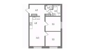 3-к квартира, вторичка, 51м2, 7/17 этаж