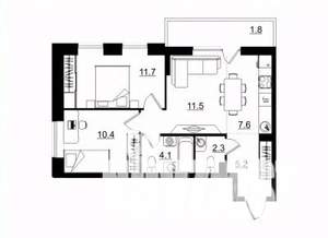 3-к квартира, вторичка, 55м2, 10/11 этаж