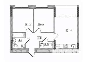 2-к квартира, вторичка, 59м2, 2/17 этаж