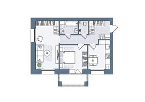 2-к квартира, вторичка, 62м2, 6/7 этаж