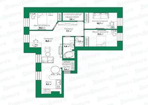 4-к квартира, вторичка, 83м2, 12/14 этаж