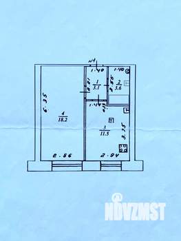 1-к квартира, вторичка, 36м2, 1/3 этаж