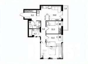 3-к квартира, строящийся дом, 74м2, 9/11 этаж