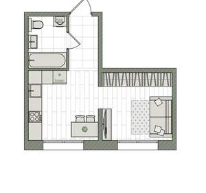 1-к квартира, вторичка, 27м2, 14/16 этаж