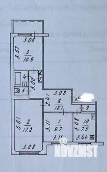 3-к квартира, вторичка, 63м2, 7/9 этаж