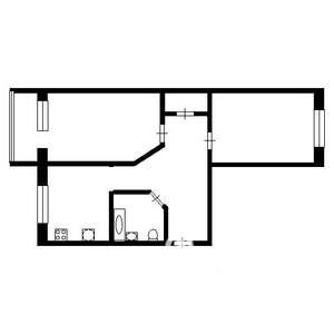 2-к квартира, вторичка, 47м2, 2/5 этаж