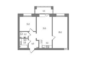 3-к квартира, вторичка, 66м2, 4/6 этаж