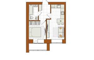 2-к квартира, вторичка, 35м2, 1/12 этаж