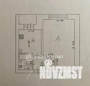 1-к квартира, вторичка, 36м2, 5/5 этаж