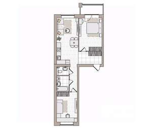 3-к квартира, вторичка, 68м2, 2/6 этаж