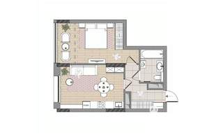 2-к квартира, вторичка, 48м2, 10/17 этаж