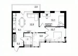 3-к квартира, строящийся дом, 61м2, 3/11 этаж