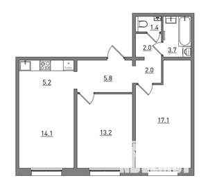3-к квартира, вторичка, 65м2, 5/17 этаж