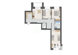 3-к квартира, вторичка, 75м2, 4/9 этаж