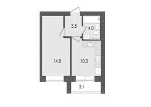 1-к квартира, вторичка, 36м2, 9/9 этаж