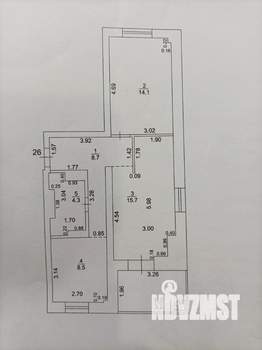 2-к квартира, вторичка, 53м2, 7/15 этаж