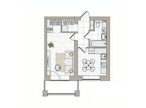 1-к квартира, вторичка, 38м2, 6/6 этаж