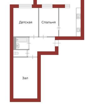 3-к квартира, вторичка, 60м2, 16/16 этаж
